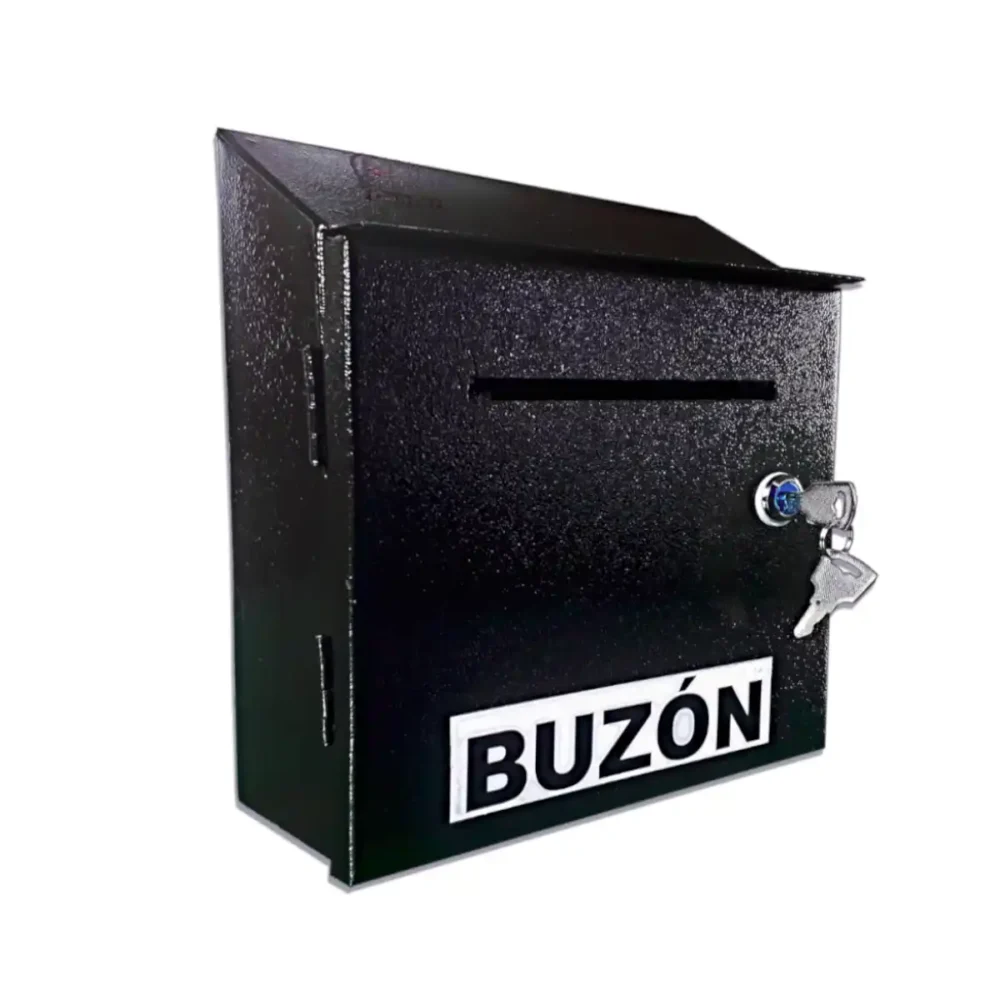 Buzon para correspondencia metalico ideal para exteriores en color negro