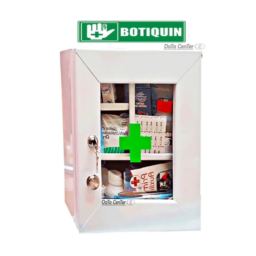 Botiquin grande Metalico con señal y dotacion Botiquín metálico grande de primeros auxilios con dotación completa para locales , oficinas y hogar.