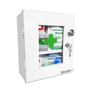 Botiquin metalico con dotacion en gabinete pequeño