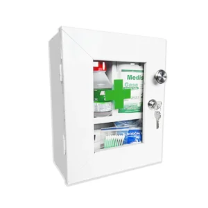 Botiquin metalico de primeros auxilios ideal para oficinas , locales y hogar.