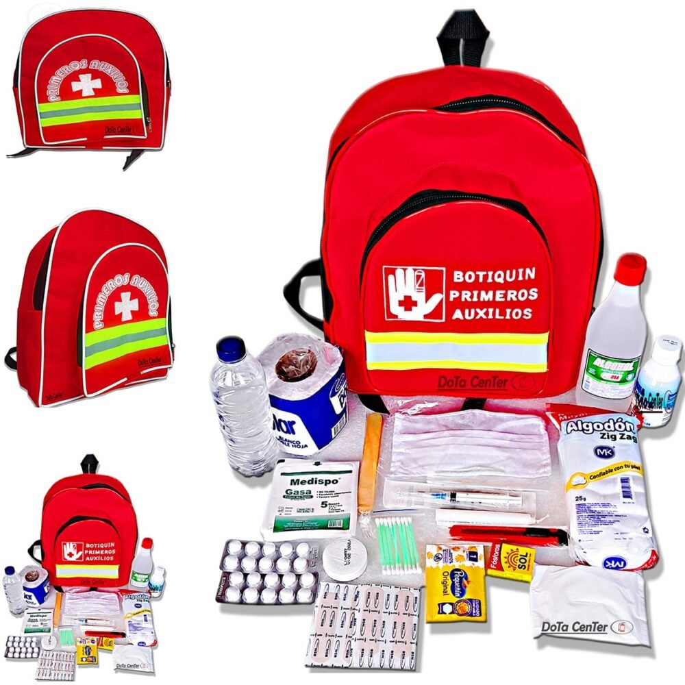 Botiquín Tipo Morral De Primeros Auxilios + Dotación