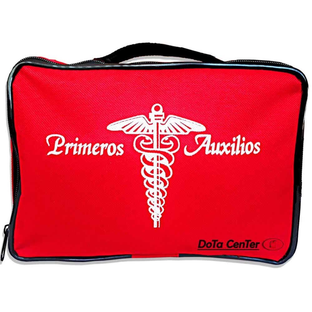 Botiquín 18 Elementos Reglamentario para Autos y su morral exterior protector de medicamentos