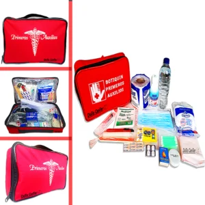 Botiquín 18 Elementos Reglamentario para Autos y Locales, Kit de Seguridad y Primeros Auxilio