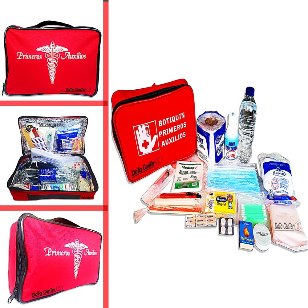 Botiquín 18 Elementos Reglamentario para Autos y Locales, Kit de Seguridad y Primeros Auxilio
