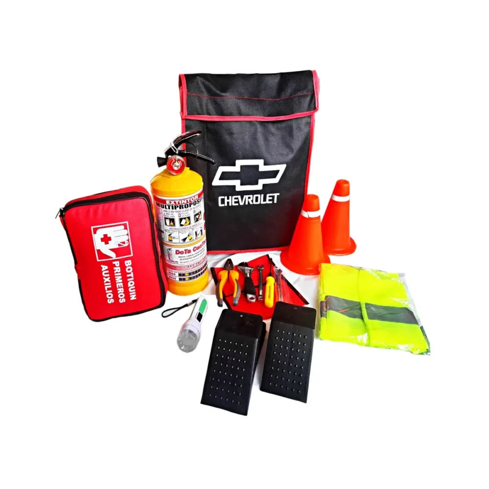 kit de carretera chevrolet completo y reglamentario segun la norma y articulo de transito marca chevy