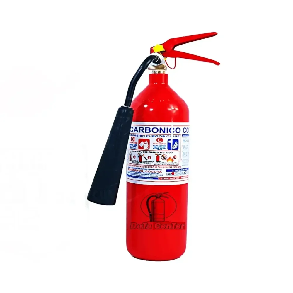 Extintor co2 agente limpio de 5 libras ideal para electrodomesticos y fuegos clase c