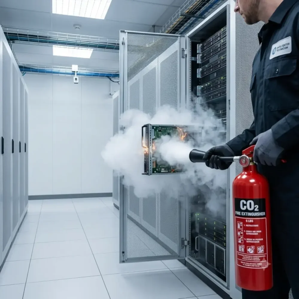 uso del agente limpio de extintor co2 de 5 libras tipo C en una planta electrica