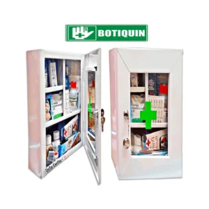 Botiquin metalico grande tipo gabinete de primero auxilios con dotacion reglamentaria para empresas y oficinas , locales
